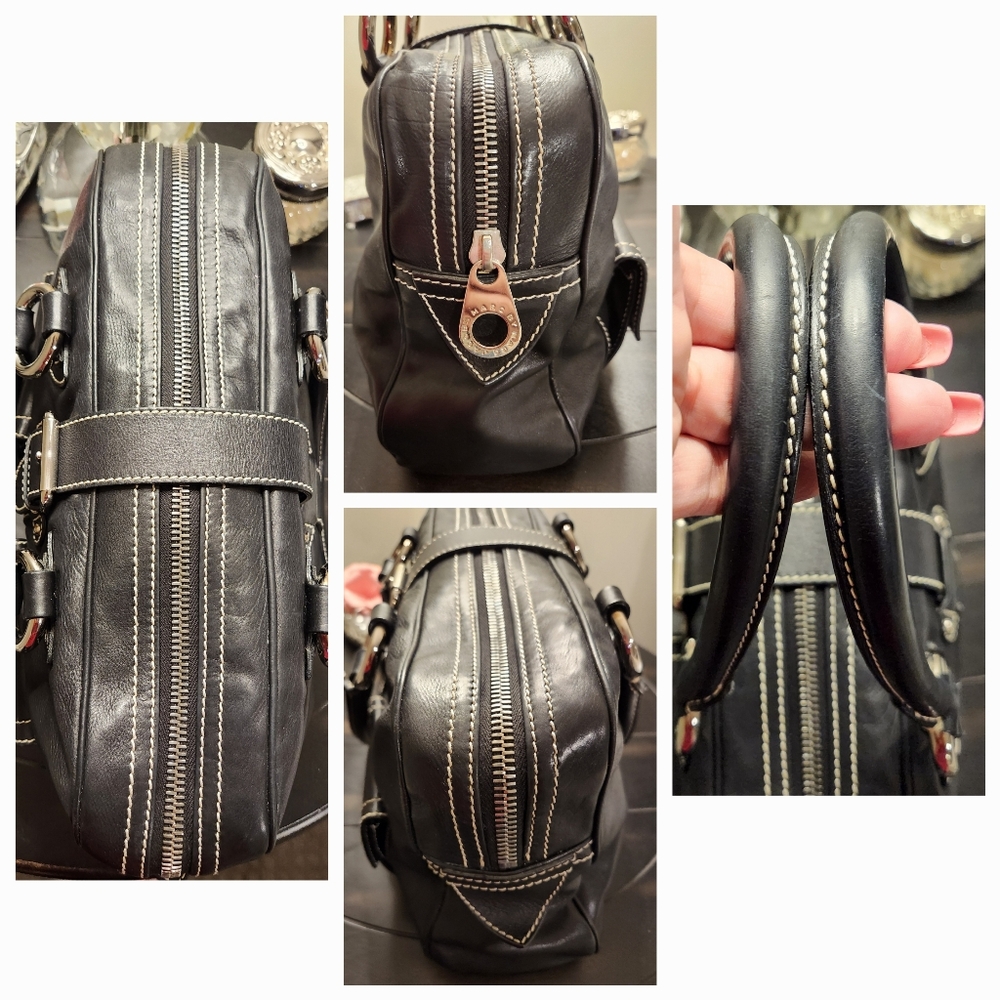Marc Jacobs Black Leather Satchel with Silver Details - Picture 13 of 16